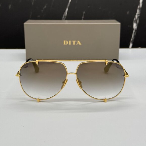 NEW TALON-23007-D 18K DITA GOLD GREY TITANIUM UNISEX DITA SUNGLASSES - Picture 1 of 13